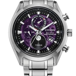CITIZEN TSUKI-YOMI A-T PURPLE DIAL MEN’S WATCH BY1010-81Z