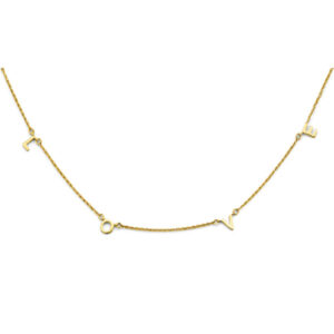14KY L-O-V-E Necklace