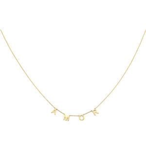 14KY A-M-O-R Necklace