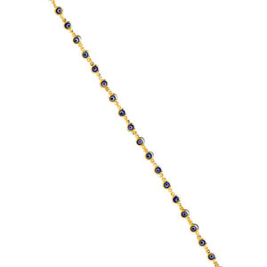 14KY Blue Evil Eye Bracelet