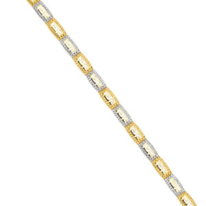14K 2T Greek Design Bracelet