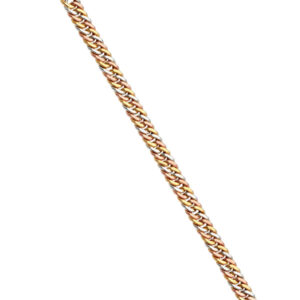 14K 3C Fancy Hollow Link Bracelet