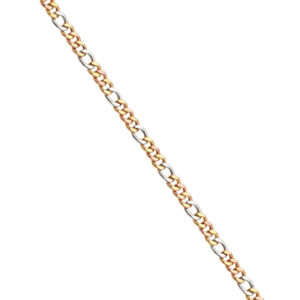 14K 3C Fancy Hollow Figaro Bracelet