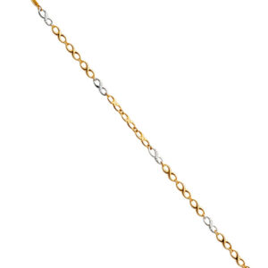 14K 2T CZ Infiniti Bracelet