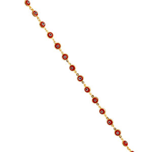 14KY Red Evil Eye Bracelet