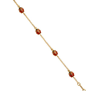 14KY Lady Bug Bracelet