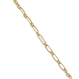 14KY CZ Fancy Link Bracelet