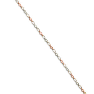 14K 3C Heart Bracelet