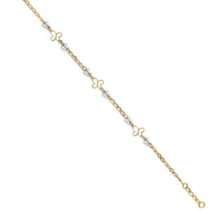14K 2T Butterfly Bracelet