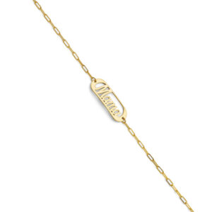 14KY Mama Center ID Bracelet