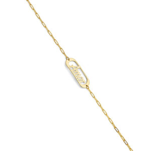 14KY Amor Center ID Bracelet