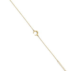 14KY Crescent Moon Center Light Bracelet