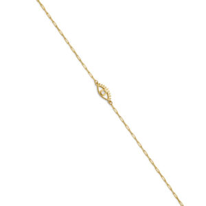 14KY Evil Eye Center Light Bracelet