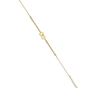 14K 2T Ball & Cross Light Bracelet