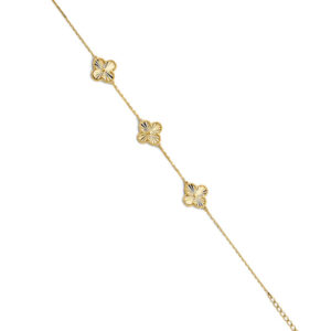 14KY 3 Flower Bracelet