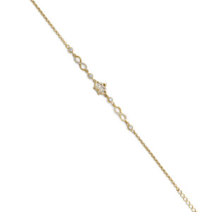 14KY Crown & Infiniti CZ Bracelet