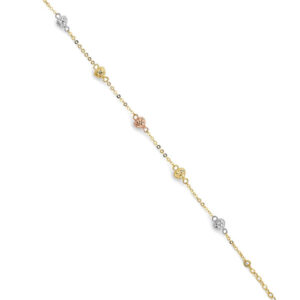 14K 3C DC Heart Bracelet