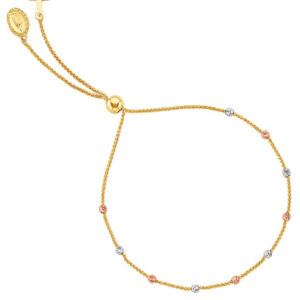 14K 3C Ball Friendship Bracelet