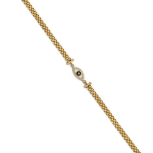 14KY Evil Eye Center Bracelet