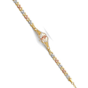 14K 3C St. Jude ID CZ Bracelet