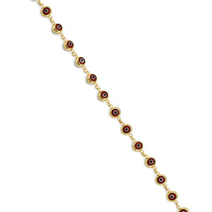 14KY Red Evil Eye Bracelet