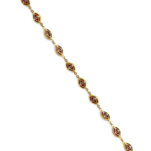 14KY Red Evil Eye Bracelet