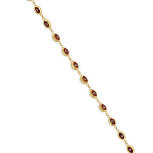 14KY Red Evil Eye Bracelet