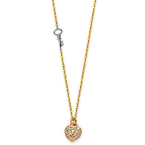 14K 2T Heart Necklace