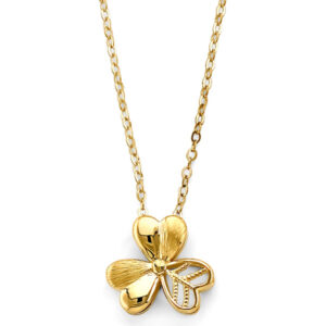 14KY 3 Leaves Clover Necklace