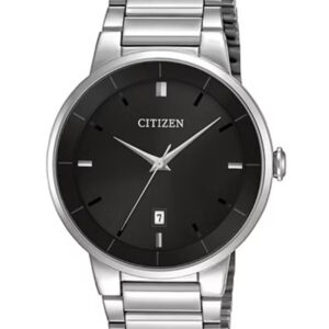CITIZEN STAINLESS STEEL BLACK DIAL MEN’S WATCH BI5010-59E