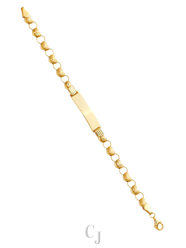 14KY Stampato Bracelet with Plain ID for Junior