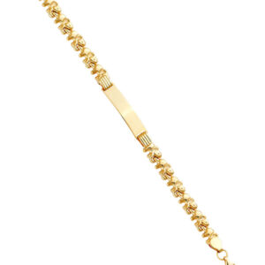 14KY Stampato Bracelet with Plain ID for Junior
