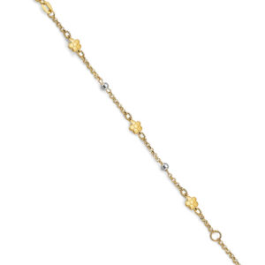 14K 2T Flower Baby Bracelet