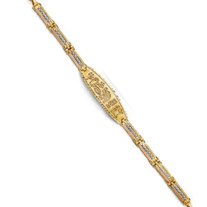 14K 3C Lucky ID Bracelet
