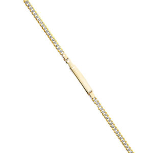 14K 100 Cuban WP ID Bracelet