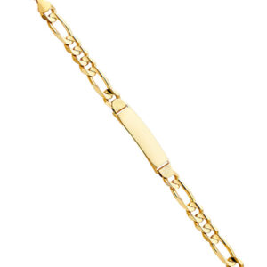 14KY Figaro 3+1 250 ID Bracelet