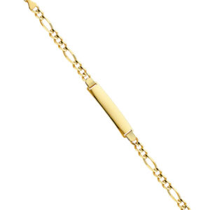 14KY Figaro 3+1 150 ID Bracelet