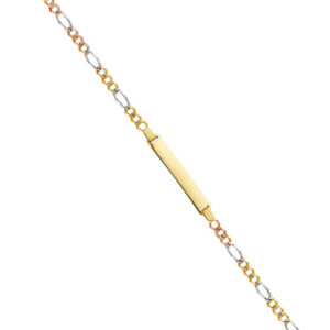 14K 3C Figaro 3+1 100 ID Bracelet