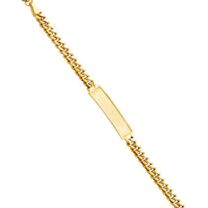 14KY Cuban Frame Junior ID Bracelet