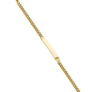 14KY Cuban Plain Junior ID Bracelet