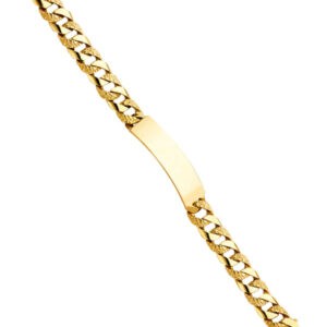 14KY Nugget Cuban Link ID Bracelet