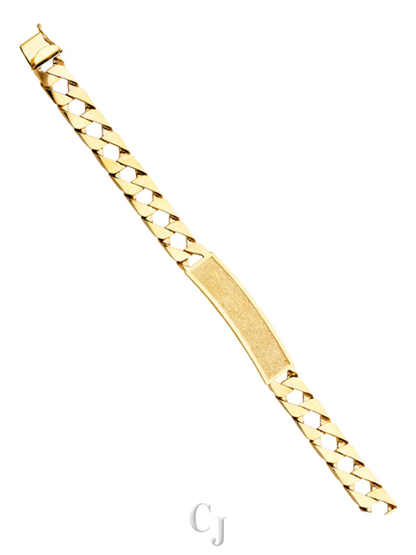 14KY Cuban Link Frame ID Bracelet