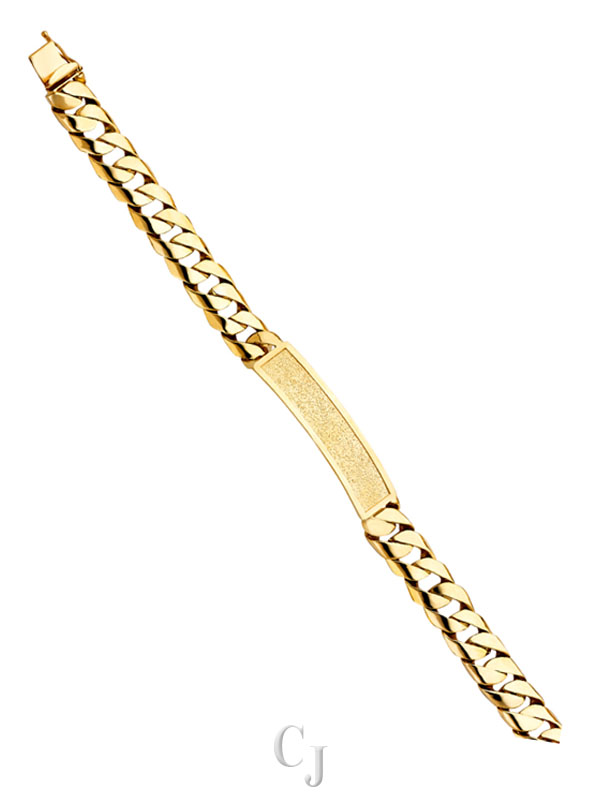 14KY Cuban Link Frame ID Bracelet