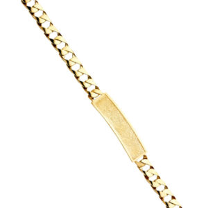 14KY Cuban Link Frame ID Bracelet