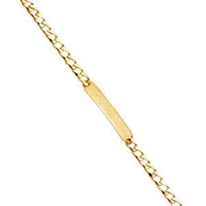 14KY Cuban Link Frame ID Bracelet