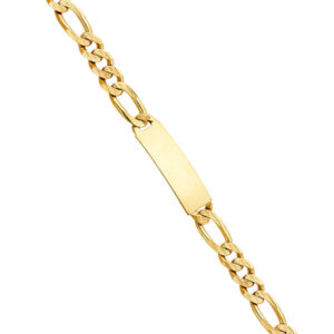 14KY DC Figaro Link ID Bracelet