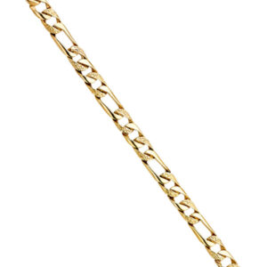 14KY Nugget Figaro Link Bracelet