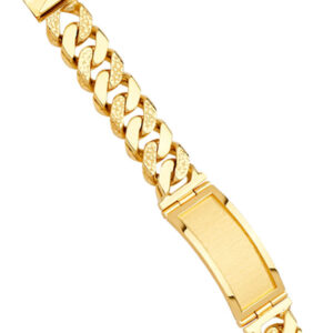14KY Solid Link ID Bracelet