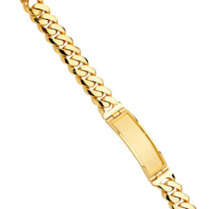 14KY Solid Link ID Bracelet