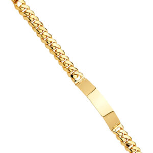 14KY Solid Link ID Bracelet